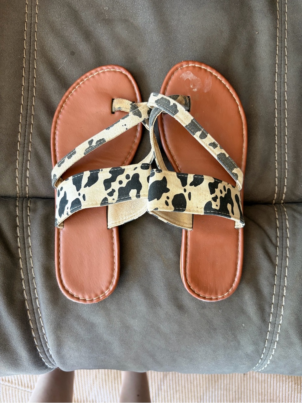 Cow sandals